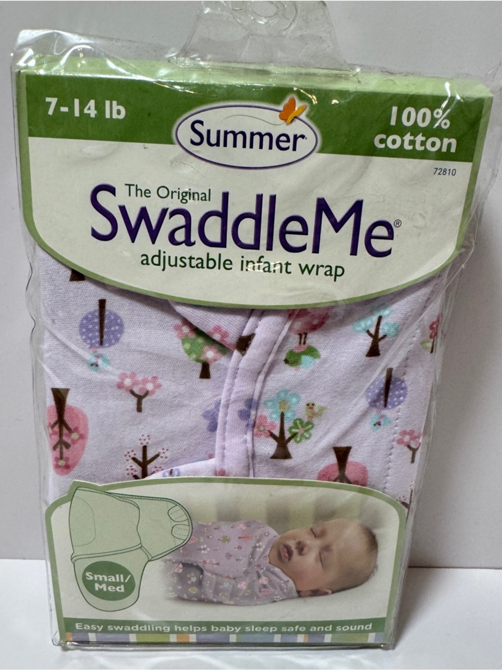 SwaddleMe Infant Wrap by Summer - Pink with Multicolor Tree & Floral Print